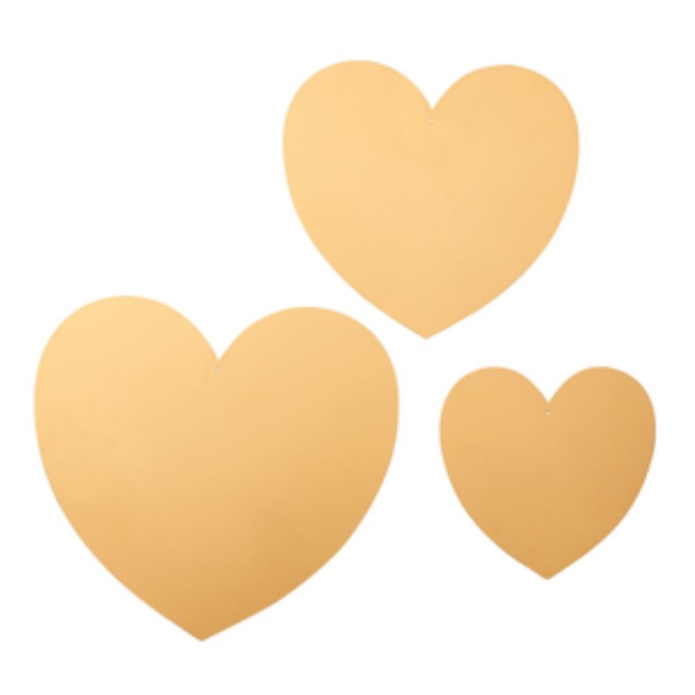 Gold heart metal photo display (3) magnetic